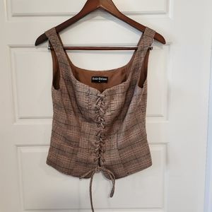 Plaid Lace Vest